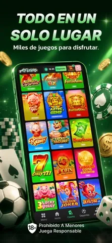 Captura del lobby de juegos de la app Afun México